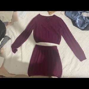 Fashion nova sweater skirt set